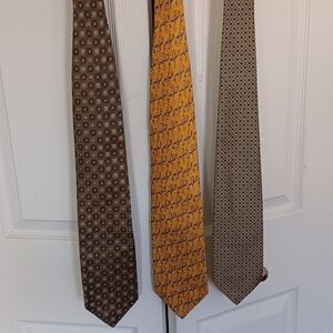 Lot Of 3 Robert Talbott 100% Silk Elegant Tie Trio Ties